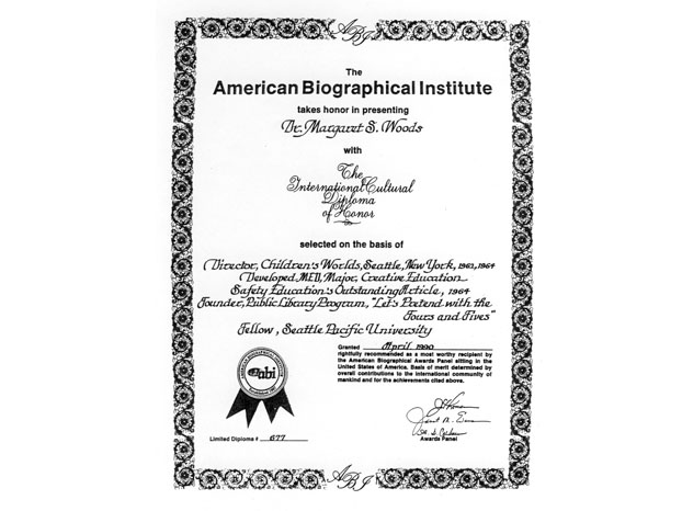 American Biographical Institute Certificate